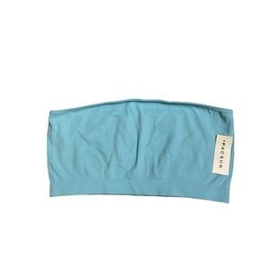 PacSun Womens XLG Blue Ribbed Seamless Bandeau Tube Top NWT 723308